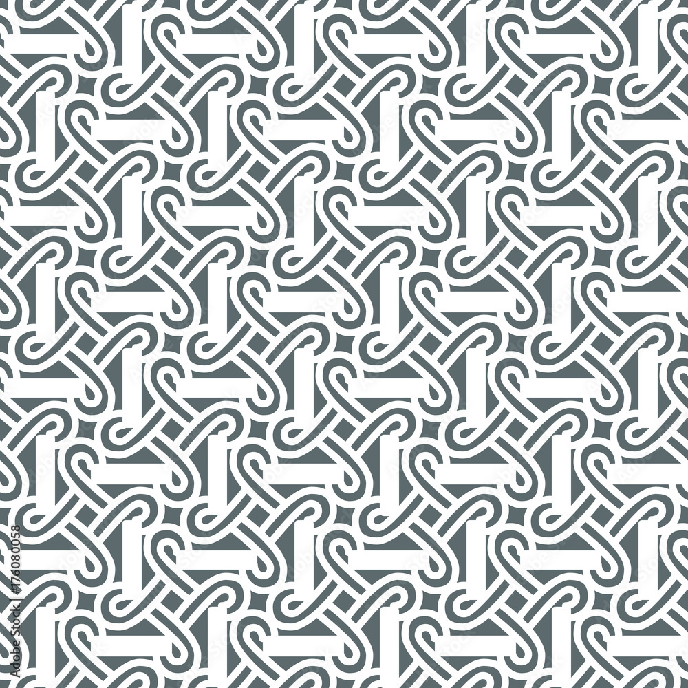 Poster geometric seamless pattern. gray and white abstract textured geometric seamless pattern. symmetric m
