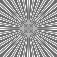 Fototapeta premium Geometric grey abstract explosion background - comic vector graphic with radial lines