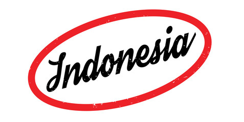 Indonesia rubber stamp. Grunge design with dust scratches. Effects can be easily removed for a clean, crisp look. Color is easily changed.