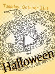 Halloween card vector image pop art
