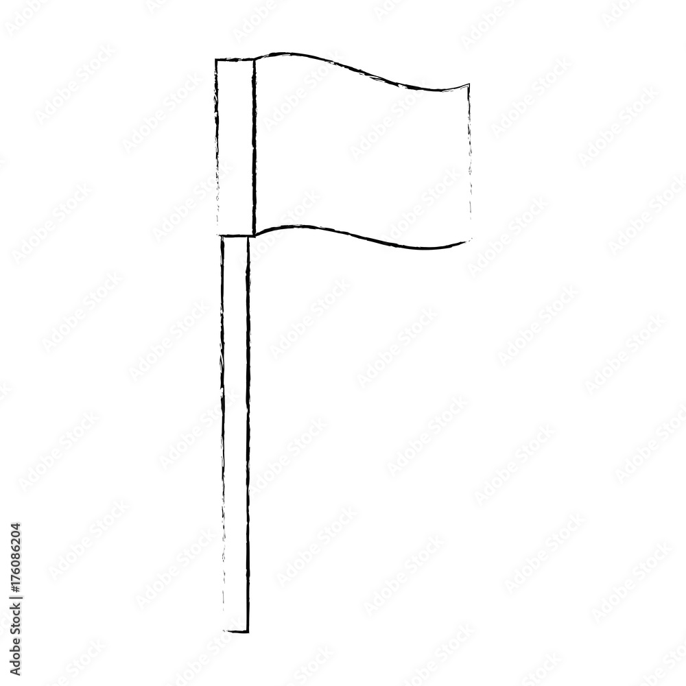 Poster pointer location flag isolated icon