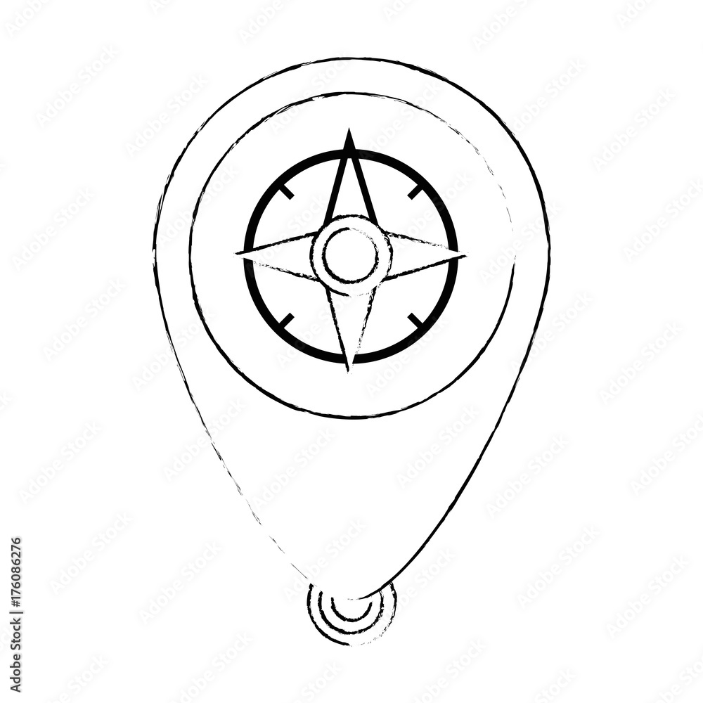 Poster pointer location with compass