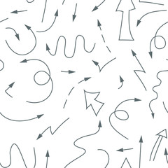 Vector seamless pattern with drawn arrows