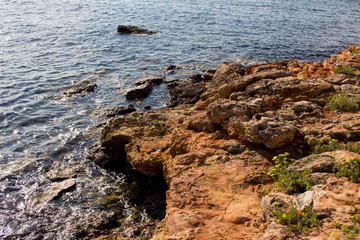 Ibiza cliff rocks