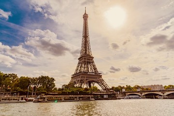 panorama of Paris Eiffel Tower in France