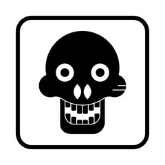 Illustration of a Halloween Skull. Vector icon