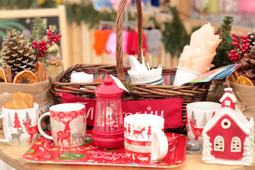 Table with Christmas tea and treats