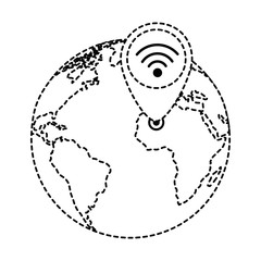 planet with pointer location