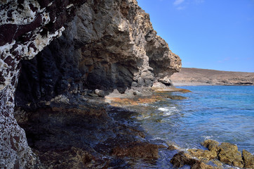 rock coast and ocean