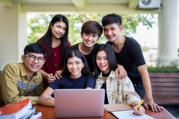 young people being used computer and tablet.