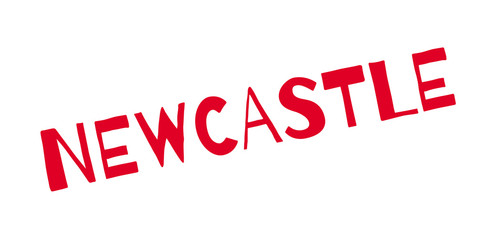 Newcastle rubber stamp. Grunge design with dust scratches. Effects can be easily removed for a clean, crisp look. Color is easily changed.