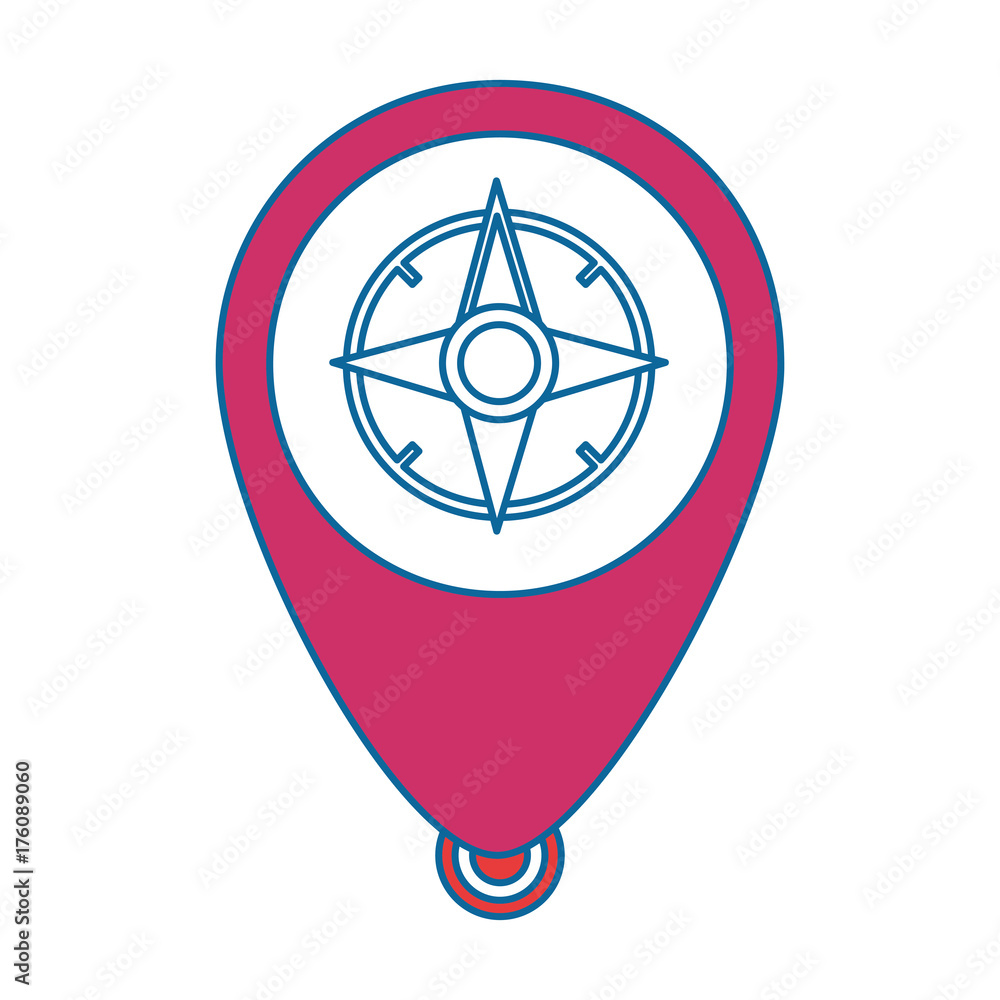 Poster pointer location with compass