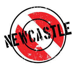 Newcastle rubber stamp. Grunge design with dust scratches. Effects can be easily removed for a clean, crisp look. Color is easily changed.