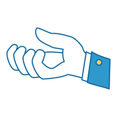 hand receiving isolated icon