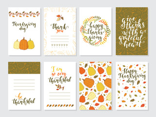 Vector Thanksgiving day greeting card