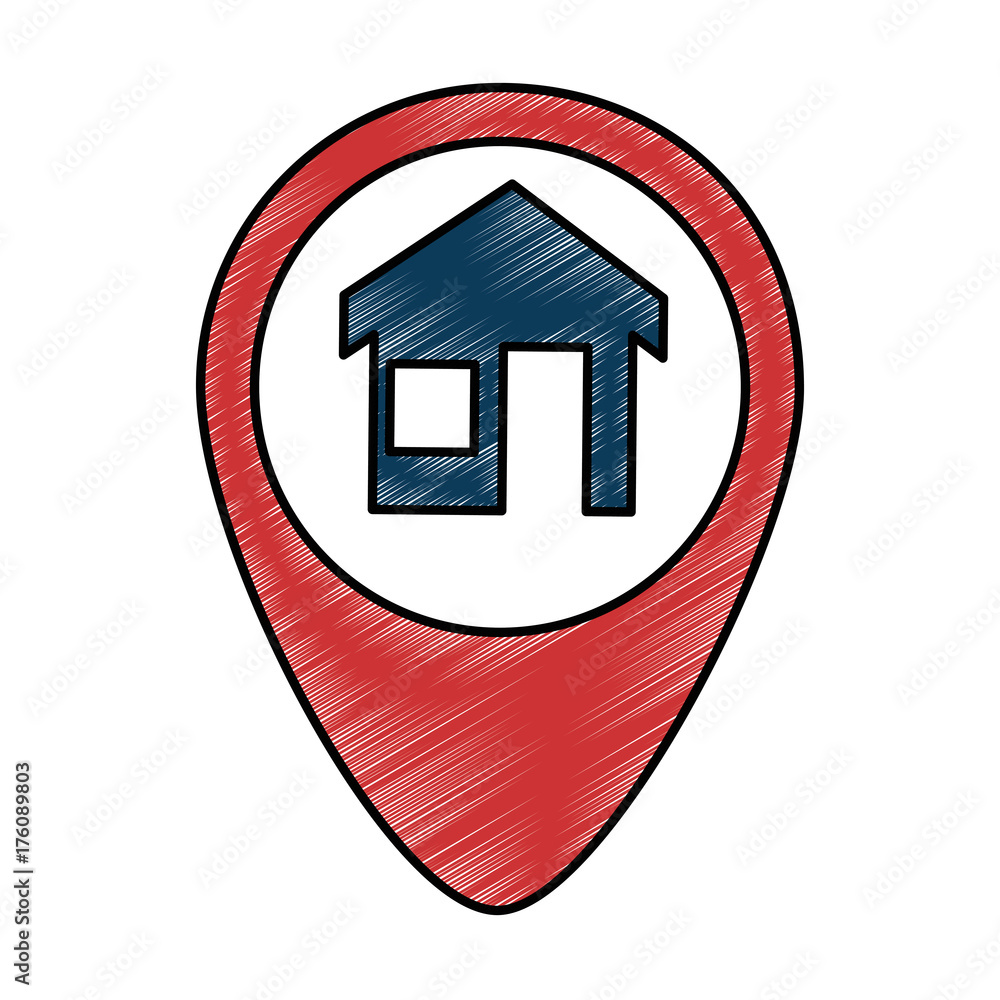 Poster pointer location with house