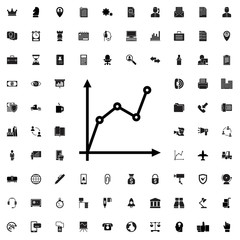 Chart icon. set of filled company icons.