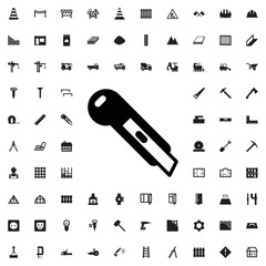 Stationery knife icon. set of filled construction icons.