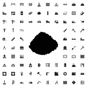 Gravel Icon. Set Of Filled Construction Icons.
