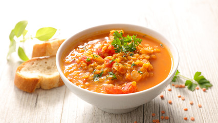 bowl of lentil soup