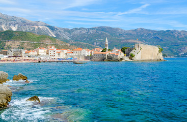 Fototapeta premium Beautiful view of Old Town, Budva, Montenegro