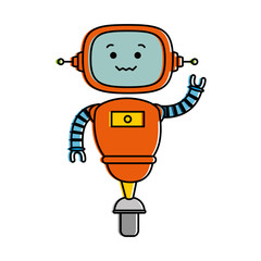 electronic robot with wheels