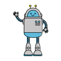 Obraz na płótnie Canvas electronic robot character icon