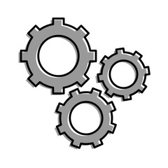 gears machine isolated icon