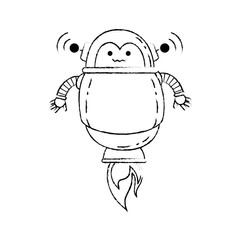 electronic robot with fire flame