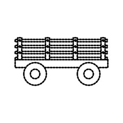 trailer on wheels for transportation of farm animals agricultural machinery