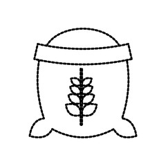 open sack of wheat full flour grain farm