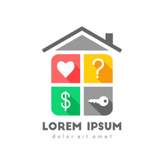 House and real estate concept with related icons