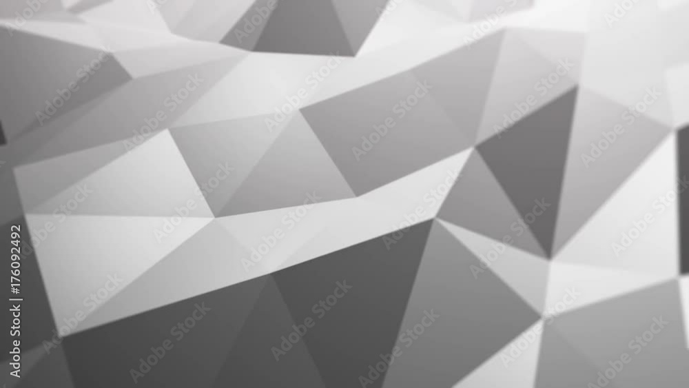 Poster white polygonal geometric surface with a shallow depth of weakness. computer generated seamless abst