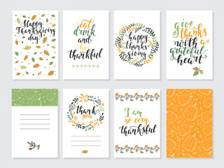 Vector Thanksgiving day greeting card