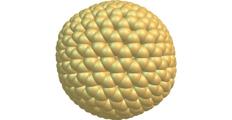 Fullerene C720 molecular structure isolated on white