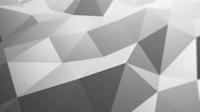 White polygonal geometric surface with a shallow depth of weakness. computer generated seamless abstract background.