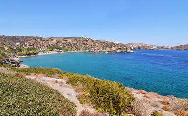 Fototapeta na wymiar landscape of Apokofto at Sifnos island Cyclades Greece