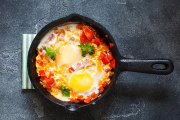 Shakshuka, traditional middle eastern traditional dish