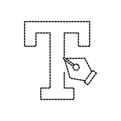 font letter fountain pen graphic desing tool