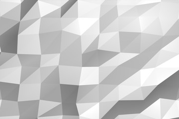 White polygonal geometric surface. computer generated abstract motion background 3d illustration