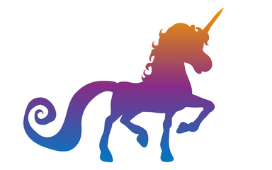 Fototapeta premium silhouette of the unicorn