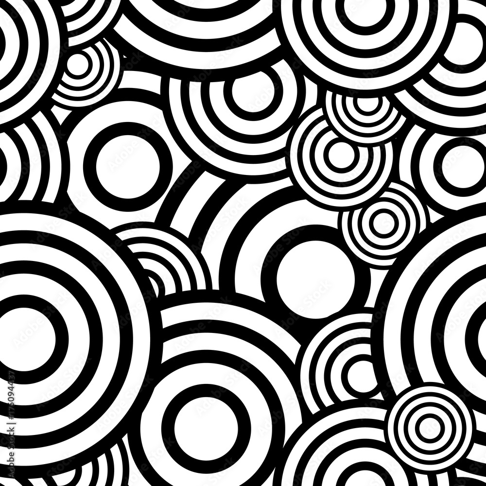 Poster circle seamless pattern. seamless circle vector illustration background. repeating geometric tiles. 