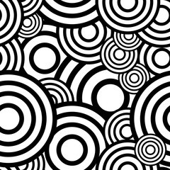 Circle seamless pattern. Seamless circle vector illustration background. Repeating geometric tiles. Concentric circles