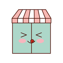 kawaii facade door store grocery glass board