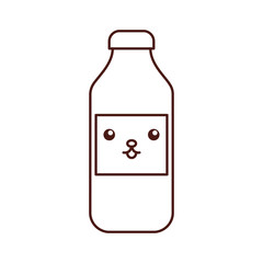 kawaii bottle sausage market condiment cartoon