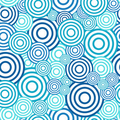 Circle seamless pattern. Seamless circle vector illustration background. Repeating geometric tiles. Concentric circles