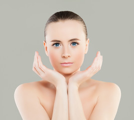 Obraz na płótnie Canvas Spa Woman with Healthy Skin. Spa Beauty, Facial Treatment and Cosmetology Concept