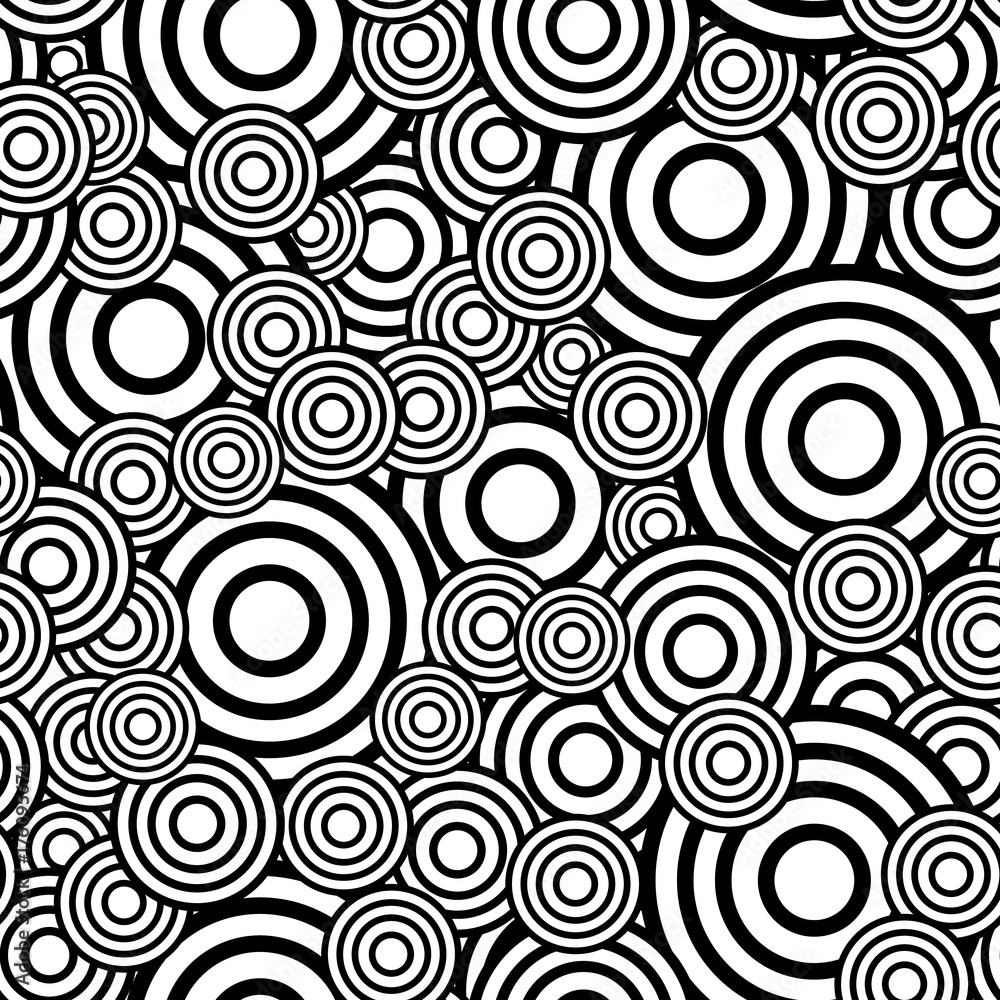 Poster circle seamless pattern. seamless circle vector illustration background. repeating geometric tiles. 