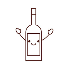 kawaii wine bottle drink beverage market cartoon