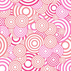 Circle seamless pattern. Seamless circle vector illustration background. Repeating geometric tiles. Concentric circles